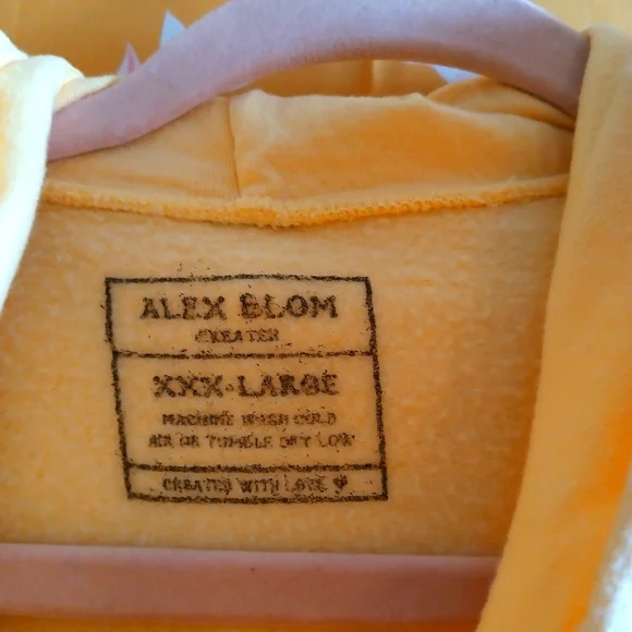 Love You Like A Summer Night Blue Horizon Co Yellow Hoodie 3X - Picture 4 of 7